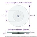 Ver imagem 2 de Centro De Mesa Prato Giratório Vidro Temperado Incolor 80Cm