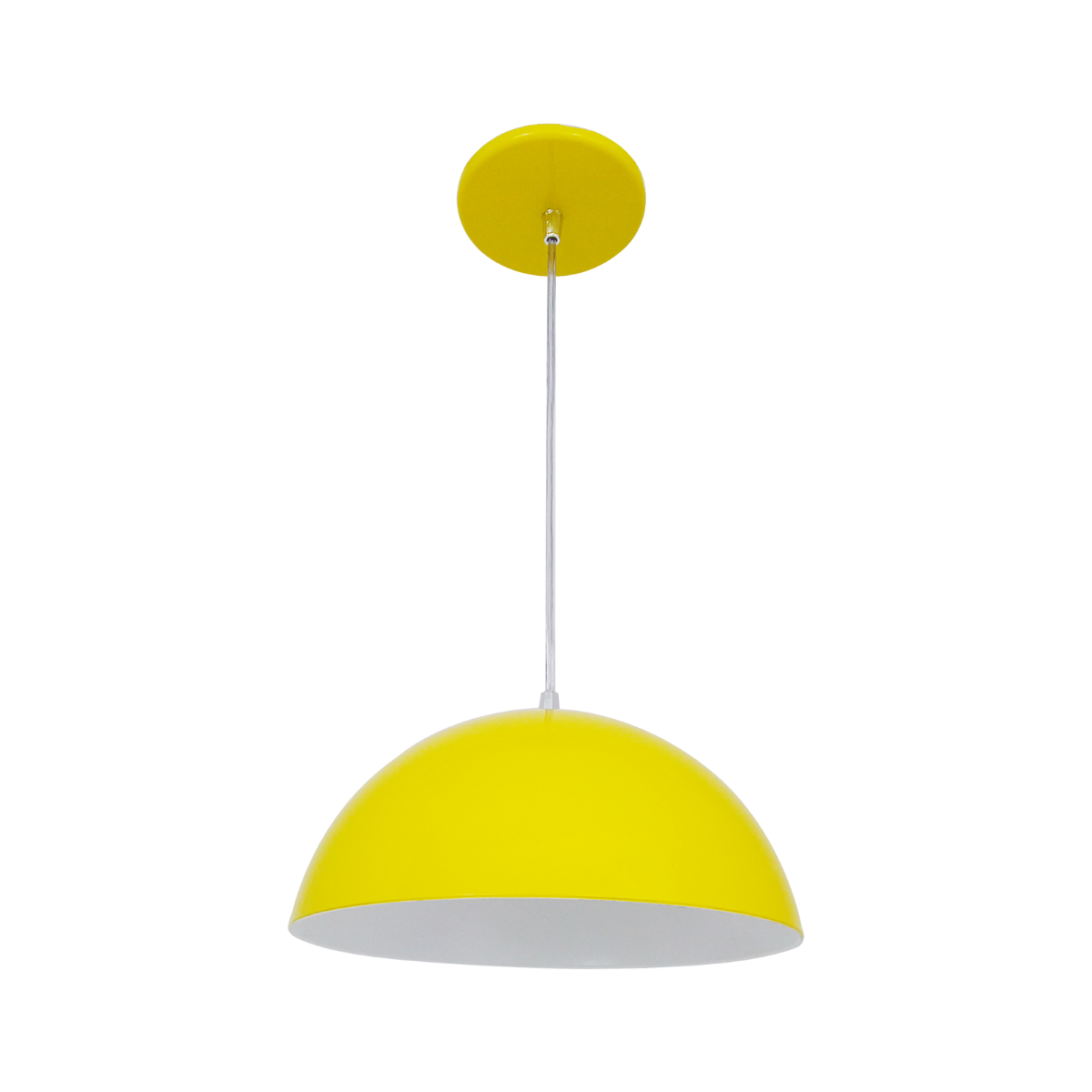 Luminária Pendente Esfera Lustre Led de Teto Lua 34 Texturado:amarelo - 1