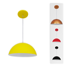 Luminária Pendente Esfera Lustre Led de Teto Lua 34 Texturado:amarelo - 3