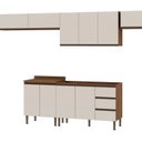 Ver imagem 2 de Cozinha Completa Modulada com Área de Serviço Integrada Bege/Ébano/Off White