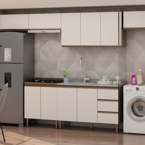 Cozinha Completa com Área de Serviço Integrada