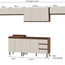 Ver imagem 3 de Cozinha Completa Modulada com Área de Serviço Integrada Bege/Ébano/Off White
