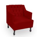 Ver imagem 3 de Poltrona para Sala de Estar Clássica Confortável e Reforçada Suede Elizabeth
