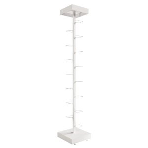 Kit Expositor de Calçados com 1 Coluna e 15 Suportes Aramados Screw Comac Branco