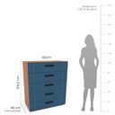 Ver imagem 2 de Cômoda com 5 Gavetas 150cm 240840 Linha Lisboa Politorno Móveis