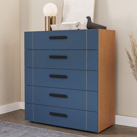 Cômoda com 5 Gavetas 150cm 240840 Linha Lisboa Politorno Móveis