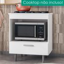 Ver imagem 2 de Balcão com Tampo para Cooktop 4 Bocas 72 cm Alecrim Branco Poliman