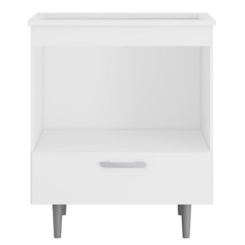 Balcão com Tampo para Cooktop 4 Bocas 72 cm Alecrim Branco Poliman
