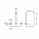 Ver imagem 2 de Misturador para Lavatório de Mesa 3 Furos de Bica Alta com Valvula Virtus Matte