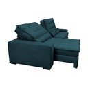 Ver imagem 7 de Sofá Retrátil e Reclinável com Molas Ensacadas Cama Inbox Gold 3,12m Tecido Suede Velusoft Petró