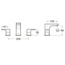 Ver imagem 2 de Misturador para Lavatorio de Mesa 3 Furos Bica Alta com Valvula de Escoamento L20 Cromado Roca