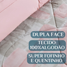 Cobertor de Casal Queen Size Grosso Selin 100%algodao Antialergico:rosa - 2
