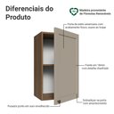 Ver imagem 3 de Armário Aéreo 40 Cm 1 Porta Rustic/crema Vik Madesa