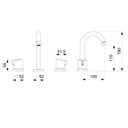 Ver imagem 2 de Misturador para Lavatorio de Mesa 3 Furos Bica Alta com Valvula de Escoamento Fit