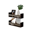 Ver imagem 2 de Kit 2 Prateleiras Porta Objetos Preta 50 X 12cm Suporte Invisivel