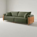 Ver imagem 7 de Sofá Fixo 2 Lugares Veludo Verde Premium 160cm