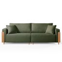 Ver imagem 2 de Sofá Fixo 2 Lugares Veludo Verde Premium 160cm