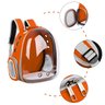 Mochila Pet Transporte Cães Gato Visão 360 Panorâmica Passeio Confortável: Cor:laranja - 4