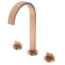 Ver imagem 4 de Misturador para Lavatório de Mesa 3 Furos Bica Alta com Válvula de Escoamento Flow Rose Gold Matte Celite