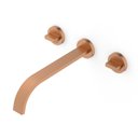 Ver imagem 4 de Misturador para Lavatório de Parede com Válvula de Escoamento Flow Rose Gold Matte Celite