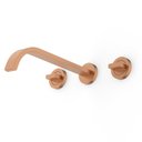 Ver imagem 3 de Misturador para Lavatório de Parede com Válvula de Escoamento Flow Rose Gold Matte Celite