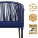 Ver imagem 3 de Mesa com 4 Cadeiras e Noronha Estofado 10 Trama Original Azul