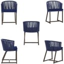Ver imagem 5 de Mesa com 4 Cadeiras e Noronha Estofado 10 Trama Original Azul