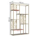 Ver imagem 3 de Estante Alta 6 Prateleiras P1057 122 Cm Arenas Dourado Pp Milani Store