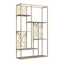 Ver imagem 6 de Estante Alta 6 Prateleiras P1057 122 Cm Arenas Dourado Pp Milani Store
