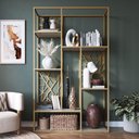 Ver imagem 7 de Estante Alta 6 Prateleiras P1057 122 Cm Arenas Dourado Pp Milani Store