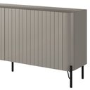 Ver imagem 7 de Rack para Sala de Estar Tv 75 Pol 4 Portas Brise Pés Industrial Preto Alef I03 Grigio - Lyam Decor