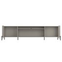 Ver imagem 2 de Rack para Sala de Estar Tv 75 Pol 4 Portas Brise Pés Industrial Preto Alef I03 Grigio - Lyam Decor