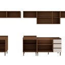 Ver imagem 5 de Cozinha Completa Modulada com Armário para Área de Serviço/Lavanderia Integrada Bege/Ébano/Off White