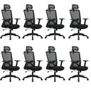 Ver imagem 1 de Kit com 8 Cadeiras para Escritório Presidente NR17 Office Dallas