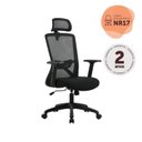 Ver imagem 4 de Kit com 10 Cadeiras para Escritório Presidente NR17 Office Dallas Preto Rivatti
