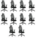 Ver imagem 1 de Kit com 10 Cadeiras para Escritório Presidente NR17 Office Dallas