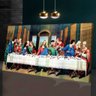 Quadro Santa Ceia Original Leonardo da Vinci:170x85 cm/PRETA - 5