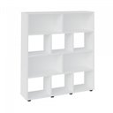 Ver imagem 4 de Conjunto 2 Peças com Escrivaninha Match e Estante para Livros 10 Nichos Branco