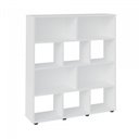 Ver imagem 4 de Conjunto 2 Peças com Escrivaninha Match e Estante para Livros 10 Nichos Branco