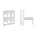 Ver imagem 2 de Conjunto 2 Peças com Escrivaninha Match e Estante para Livros 10 Nichos Branco