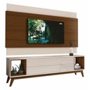 Ver imagem 1 de Rack com Painel Delux 2.2 Off White com Natural - Moveisaqui