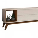 Ver imagem 5 de Rack com Painel Delux 2.2 Off White com Natural - Moveisaqui