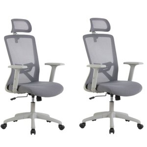 Kit com 2 Cadeiras para Escritório Presidente NR17 Office Dallas