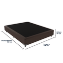 Ver imagem 3 de Cama Box Casal Marrom de Madeira 138cm KazaMix