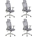 Ver imagem 1 de Kit com 4 Cadeiras para Escritório Presidente NR17 Office Dallas