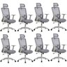 Kit com 8 Cadeiras para Escritório Presidente NR17 Office Dallas - 1