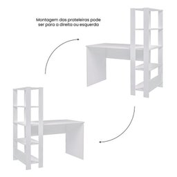 Kit 2 Peças com Escrivaninha Match e Estante para Livros 5 Prateleiras - 6