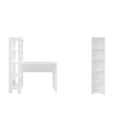Kit 2 Peças com Escrivaninha Match e Estante para Livros 5 Prateleiras - 2
