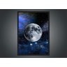 Quadro Espaço Lua Universo Sistema Solar Com Moldura G03 - 3