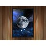Quadro Espaço Lua Universo Sistema Solar Com Moldura G03 - 2